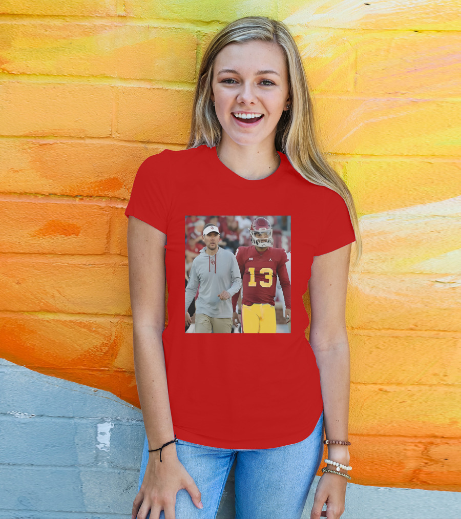 Caleb Williams And Spencer Rattler Oklahoma Football Showdown T-Shirt