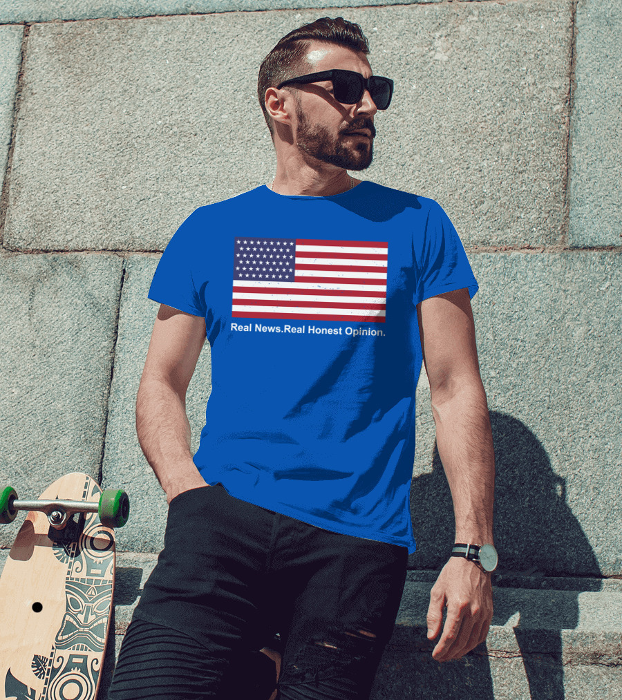 Real News Real Honest Opinion American Flag T-Shirt