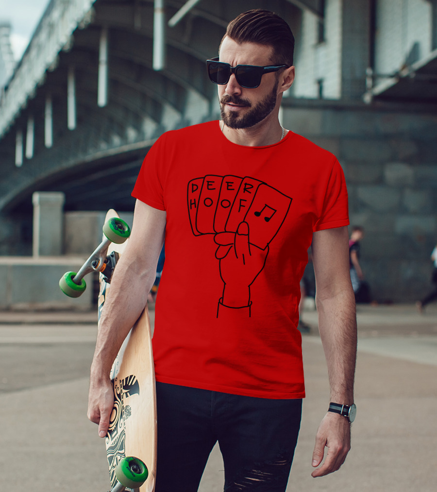 Deer Hoof Music Card Hand T-Shirt