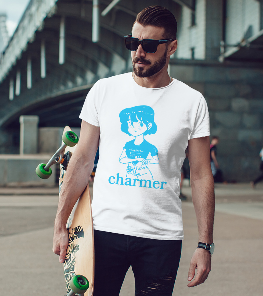 Charmer Merch Anime Girl Blue T-Shirt