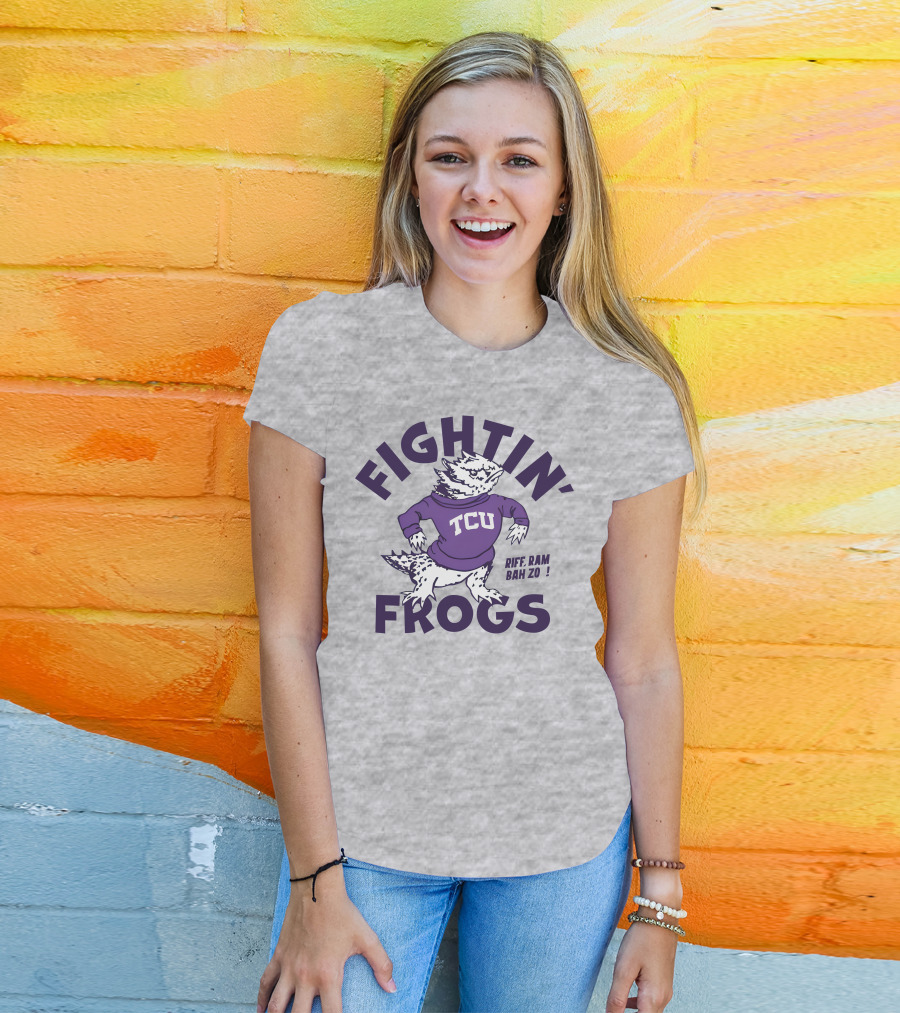 Fightin' Frogs TCU Riff Ram Bah Zo Vintage T-Shirt