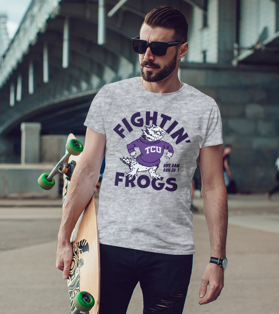 Fightin' Frogs TCU Riff Ram Bah Zo Vintage T-Shirt