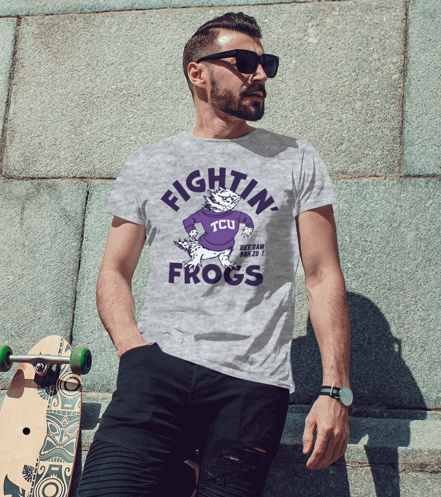 Fightin' Frogs TCU Riff Ram Bah Zo Vintage T-Shirt