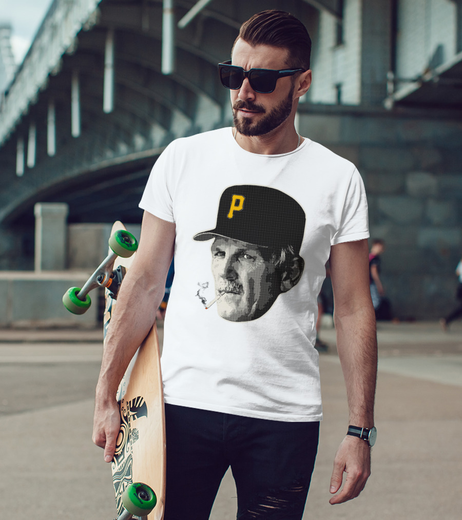 Jimmy Leyland Smoking Pittsburgh Baseball Hat With Cigarette T-Shirt
