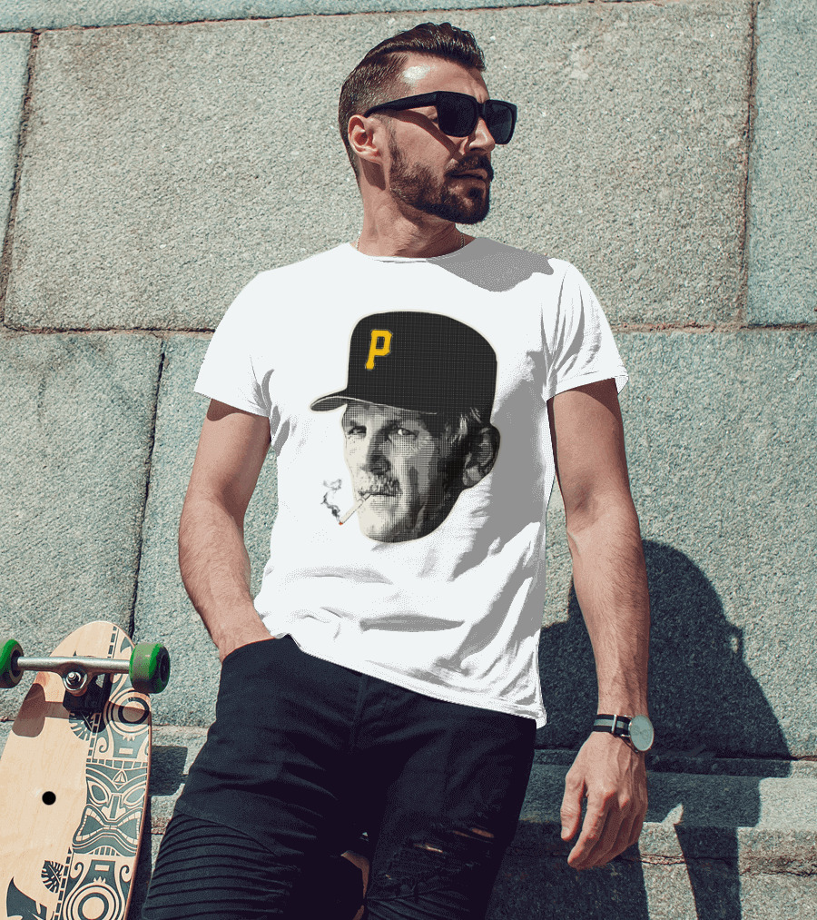 Jimmy Leyland Smoking Pittsburgh Baseball Hat With Cigarette T-Shirt