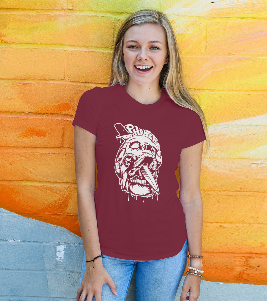 Phantogram Skull With Knife In Mouth T-Shirt