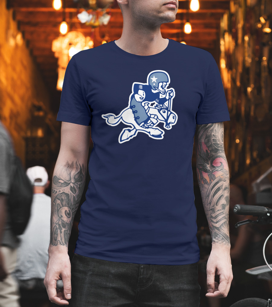 Dallas Cowboys Classic Throwback Fleece NFL Vintage Iconic Logo Navy Blue T-Shirt