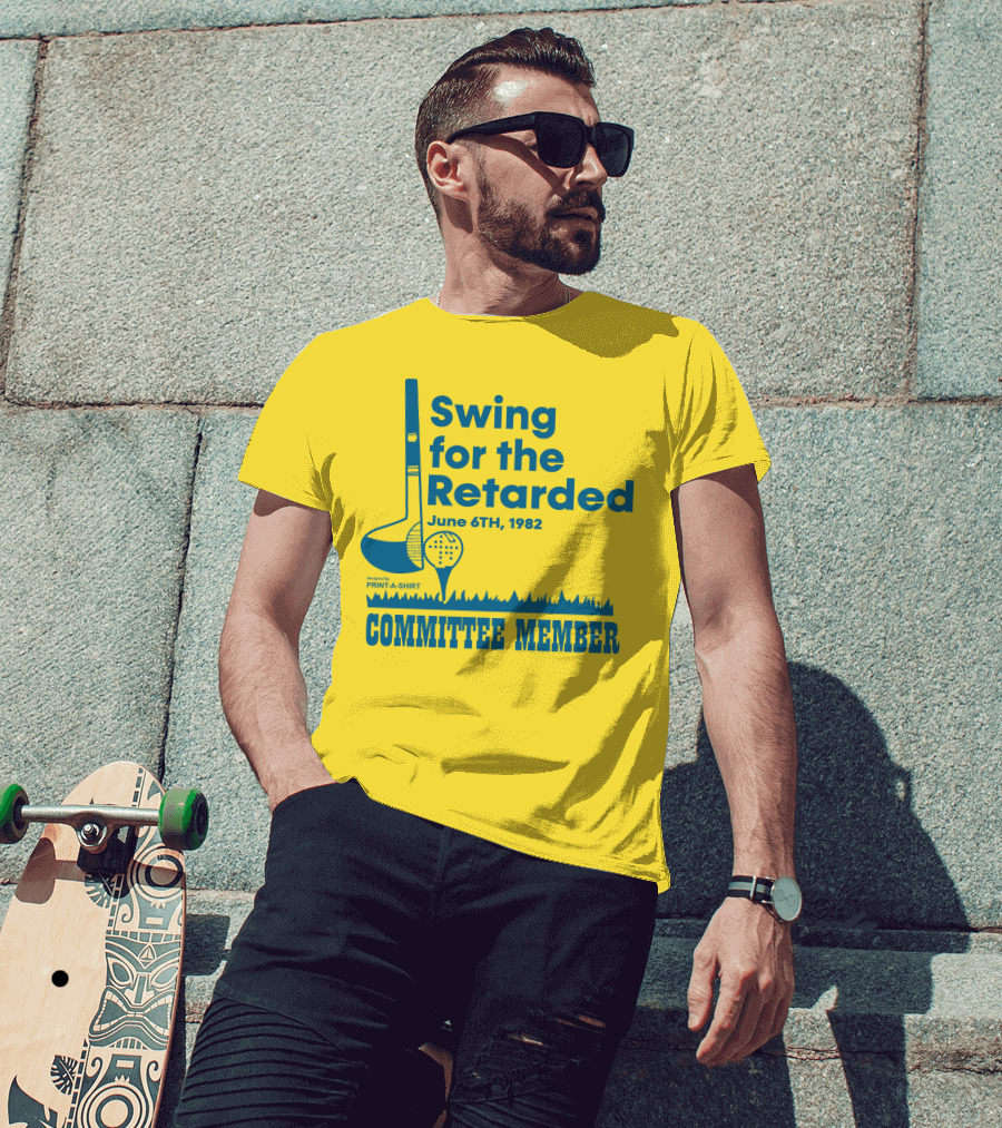 Swing For The Retarded June 6TH, 1982 Committee Member Golf Event T-Shirt