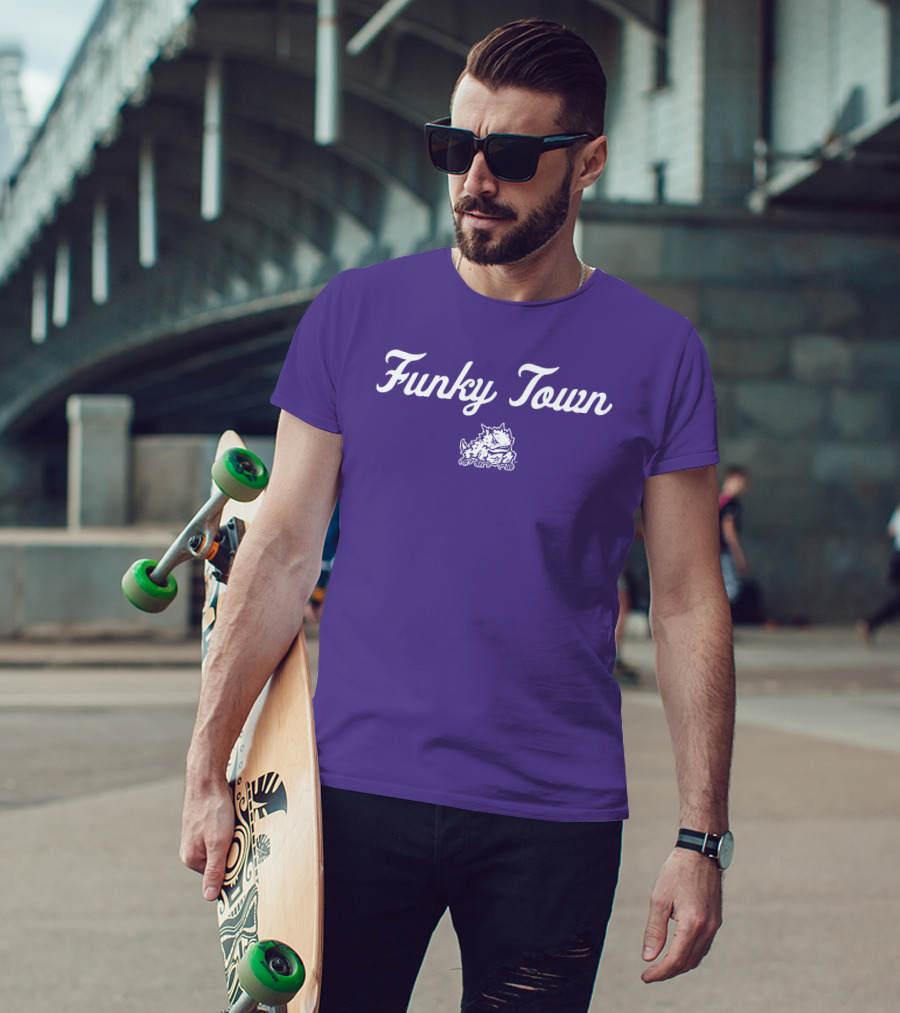 Funky Town TCU Horned Frogs Football Vintage Retro T-Shirt