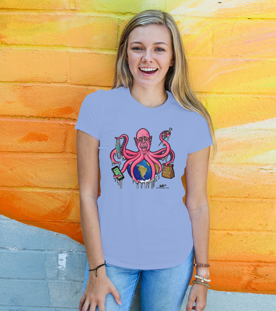 Schwabtopus Earth Bio Check Mask Happy Meal Dripping Syringe T-Shirt