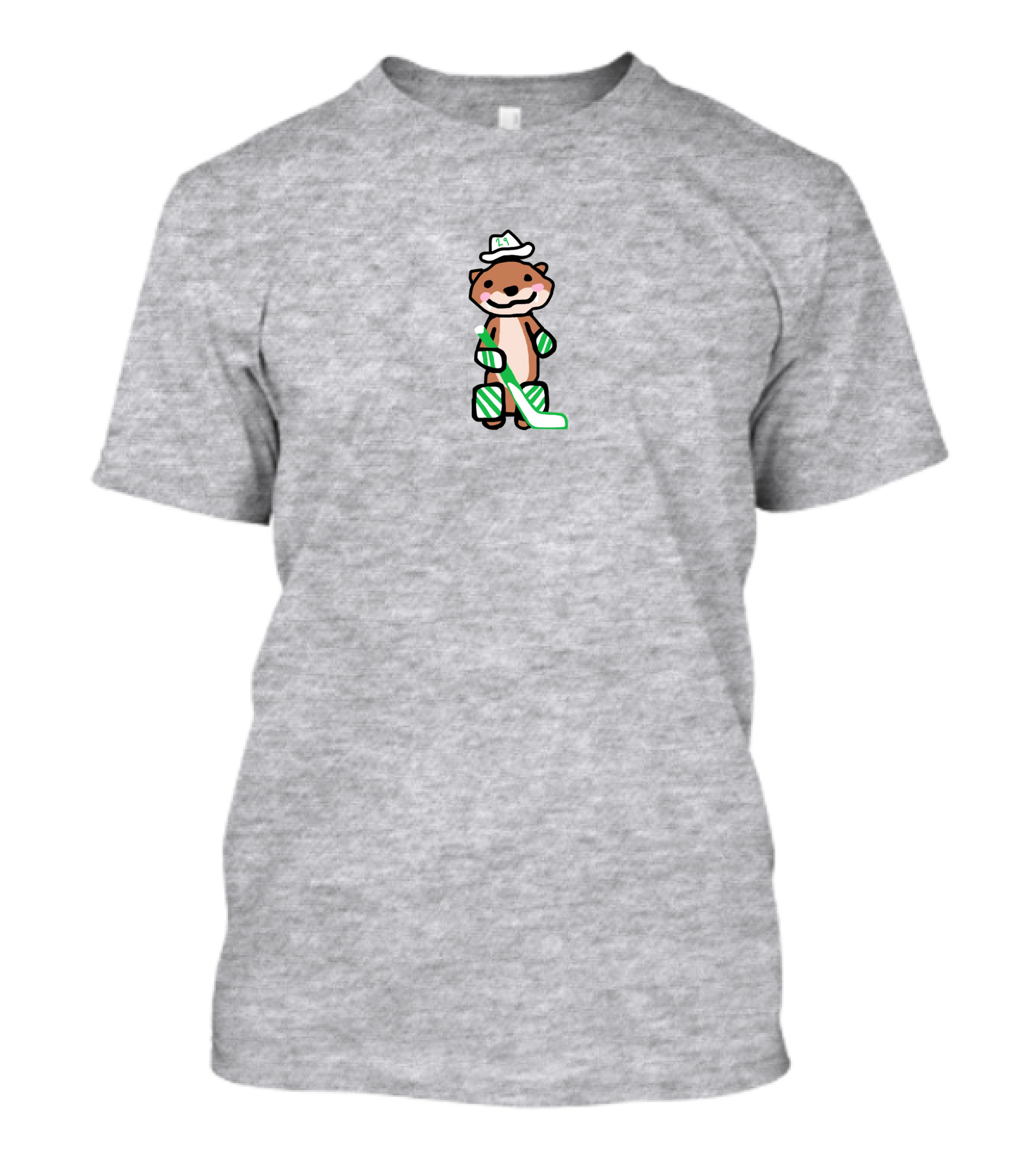 Otter Cowboy With Hockey Stick T-Shirt