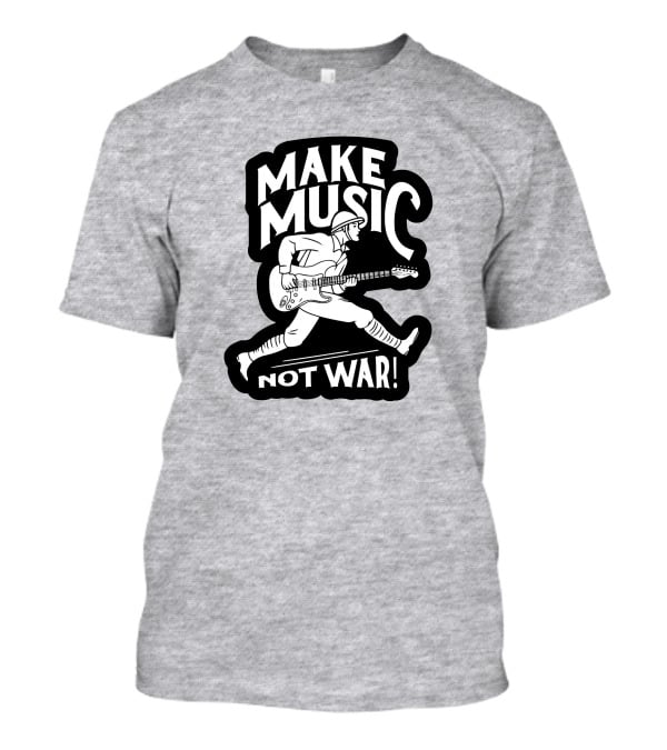 Matt Pinfield Make Music Not War Guitar Soldier Iconic Message T-Shirt