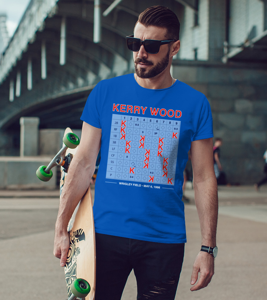 Kerry Wood Wrigley Field 20 Strikeouts May 6 1998 Scorecard T-Shirt