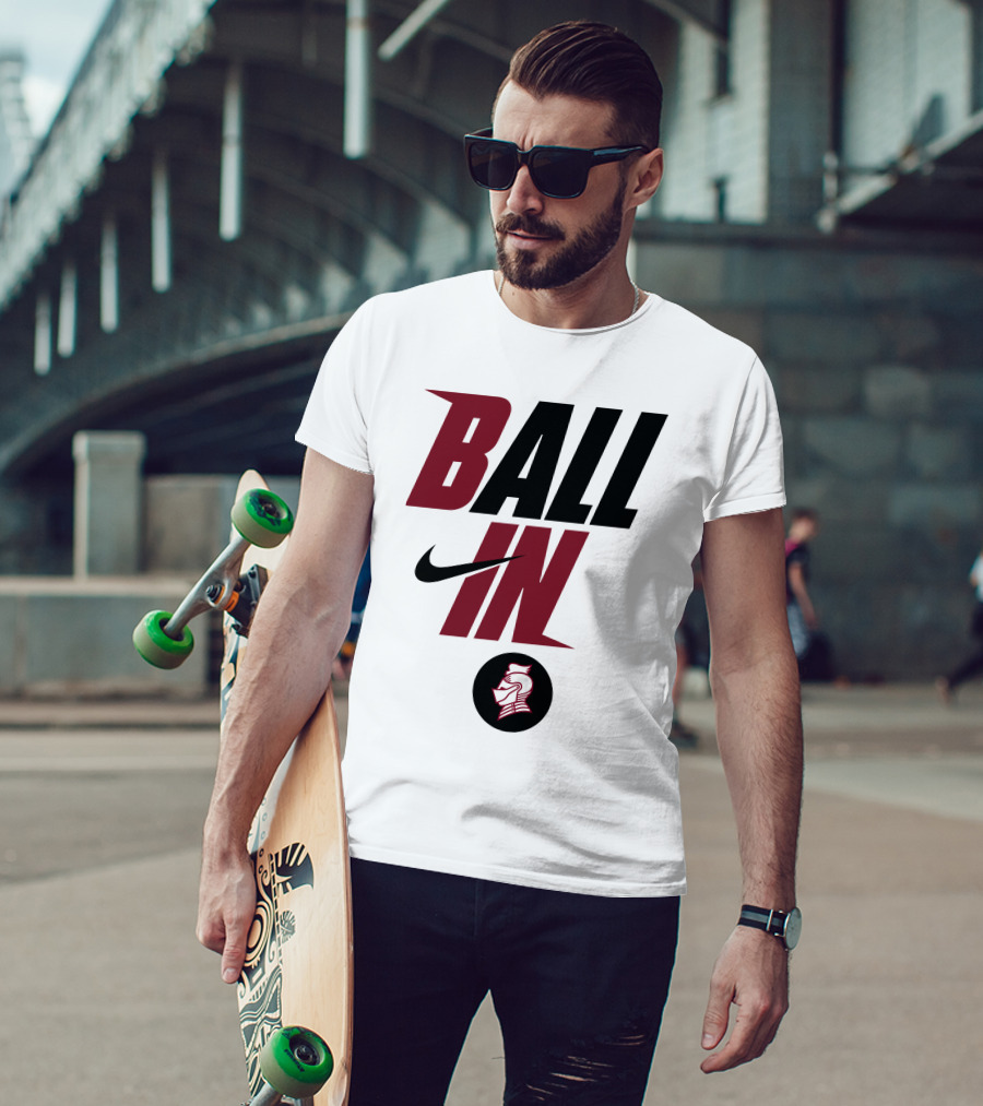 Ball In Bellarmine University Football Knight T-Shirt