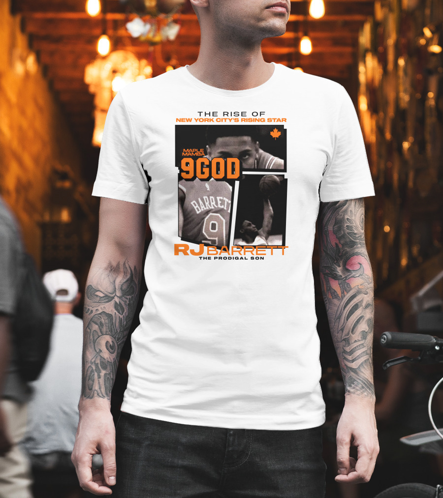 The Rise of New York City's Rising Star Maple Mamba 9 God RJ Barrett The Prodigal Son T-Shirt