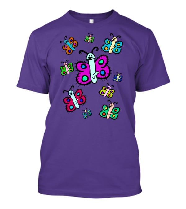 Teen Hearts Merch Wienerflys Colorful Butterfly Characters T-Shirt