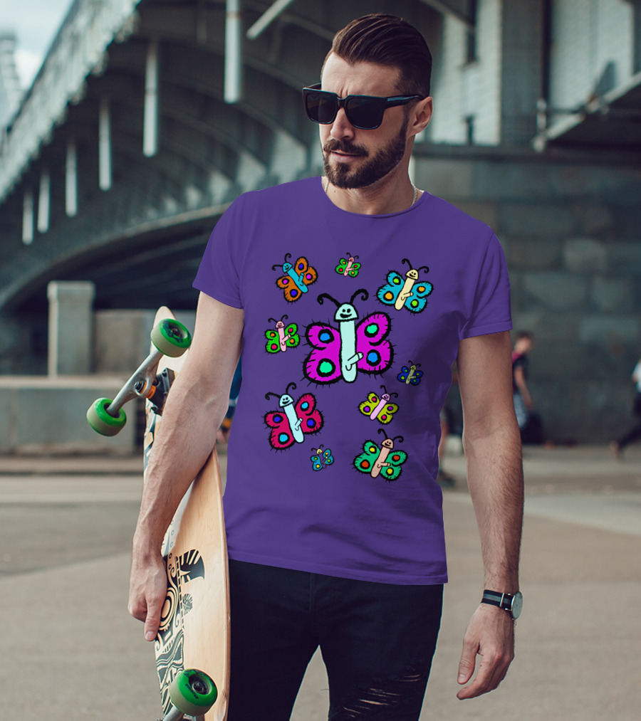 Teen Hearts Merch Wienerflys Colorful Butterfly Characters T-Shirt