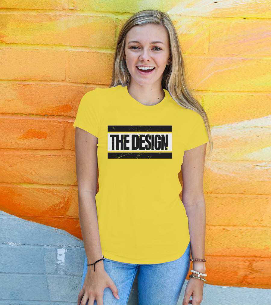 THE DESIGN Deaner Bold Yellow Background T-Shirt