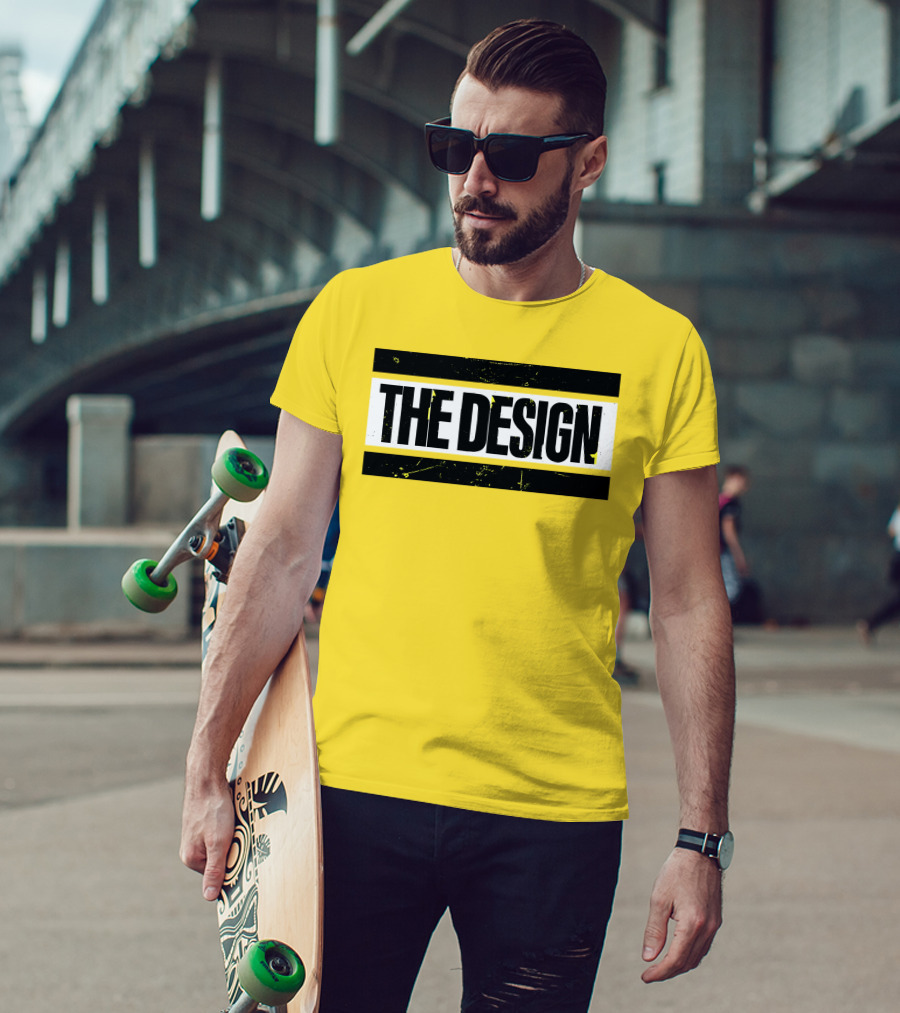THE DESIGN Deaner Bold Yellow Background T-Shirt