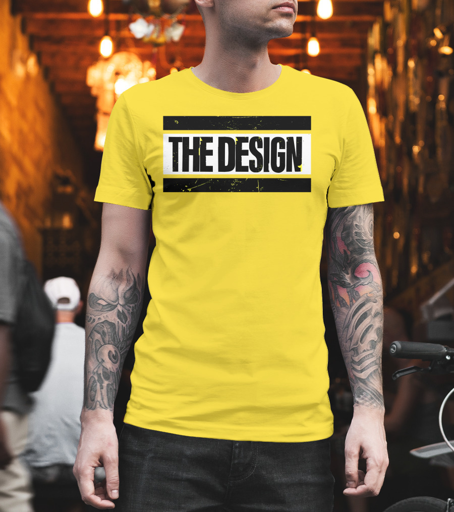 THE DESIGN Deaner Bold Yellow Background T-Shirt