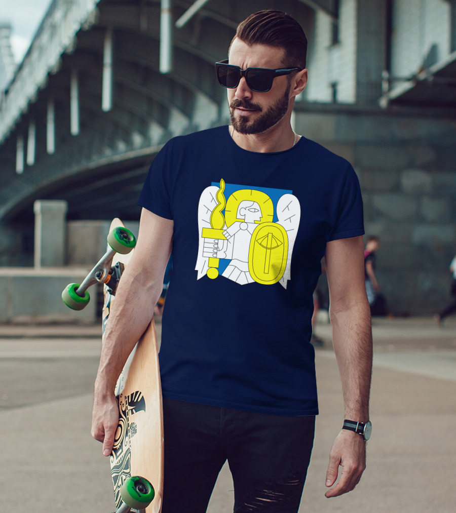 Saint Javelin Archangel Icon Kyiv Merch T-Shirt
