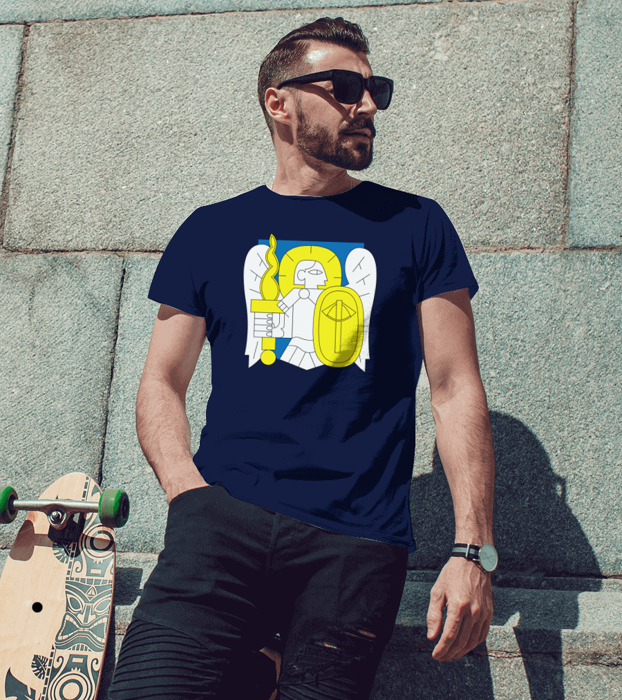 Saint Javelin Archangel Icon Kyiv Merch T-Shirt