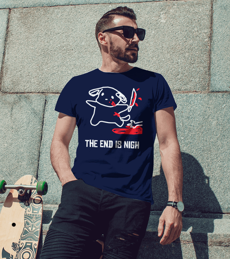 Iahfy The End Is Nigh Cute Creature With Knife And Blood T-Shirt