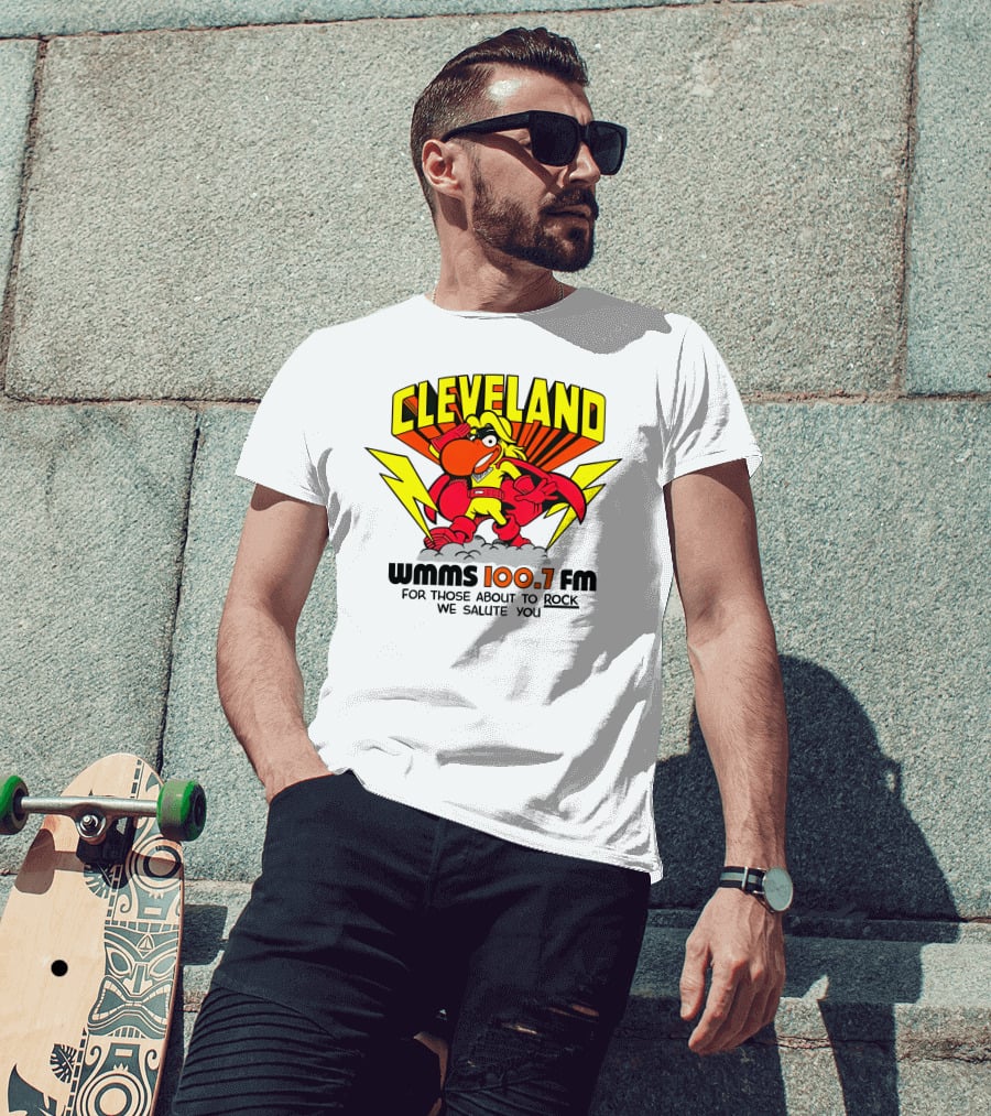 Cleveland WMMS 100.7 FM For Those About To Rock We Salute You T-Shirt