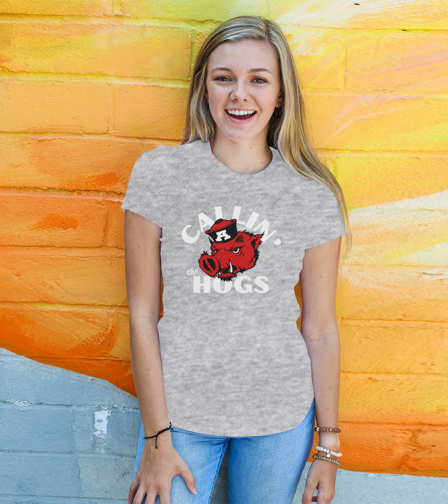 Charlie Hustle Store Callin' The Hogs Arkansas Razorbacks T-Shirt