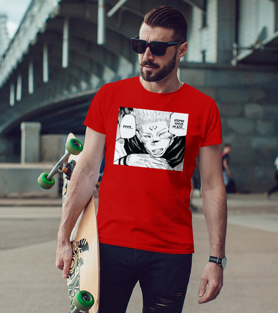 Jujutsu Kaisen Know Your Place Fool Manga Panel T-Shirt