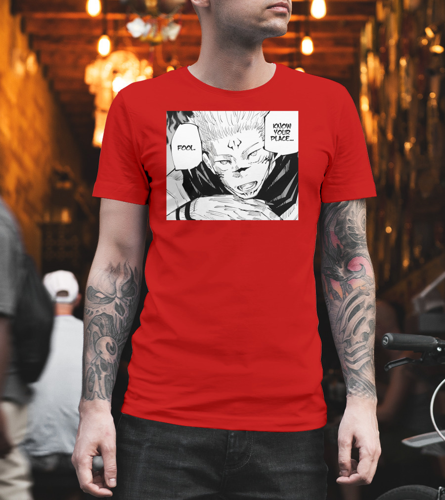 Jujutsu Kaisen Know Your Place Fool Manga Panel T-Shirt