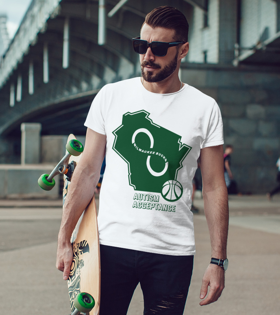 Aj Green Milwaukee Bucks Autism Acceptance T-Shirt