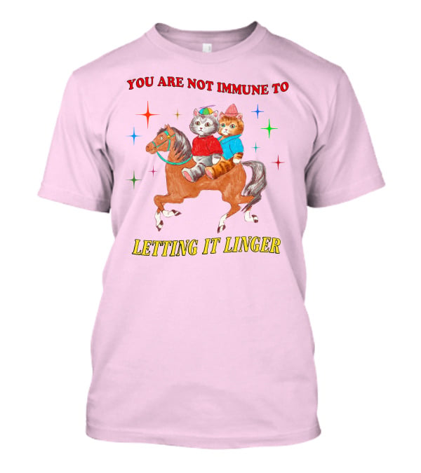 You Are Not Immune To Letting It Linger Cats On Horse With Colorful Stars T-Shirt