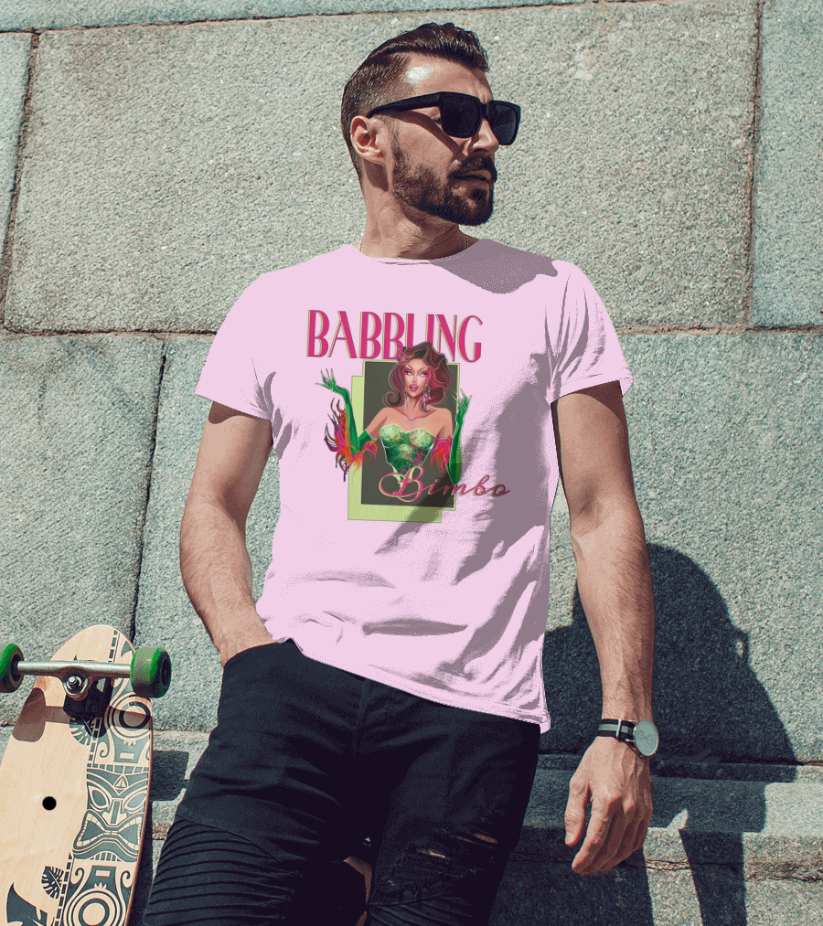 Voss Events Merch Jasmine Kennedie Babbling Bimbo Green Glamour Dress T-Shirt
