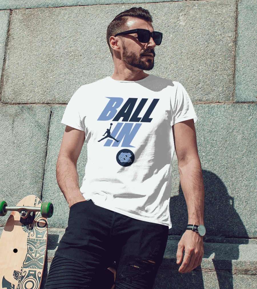 Goheels Shop Jordan Brand North Carolina Tar Heels Ball In Jumpman T-Shirt
