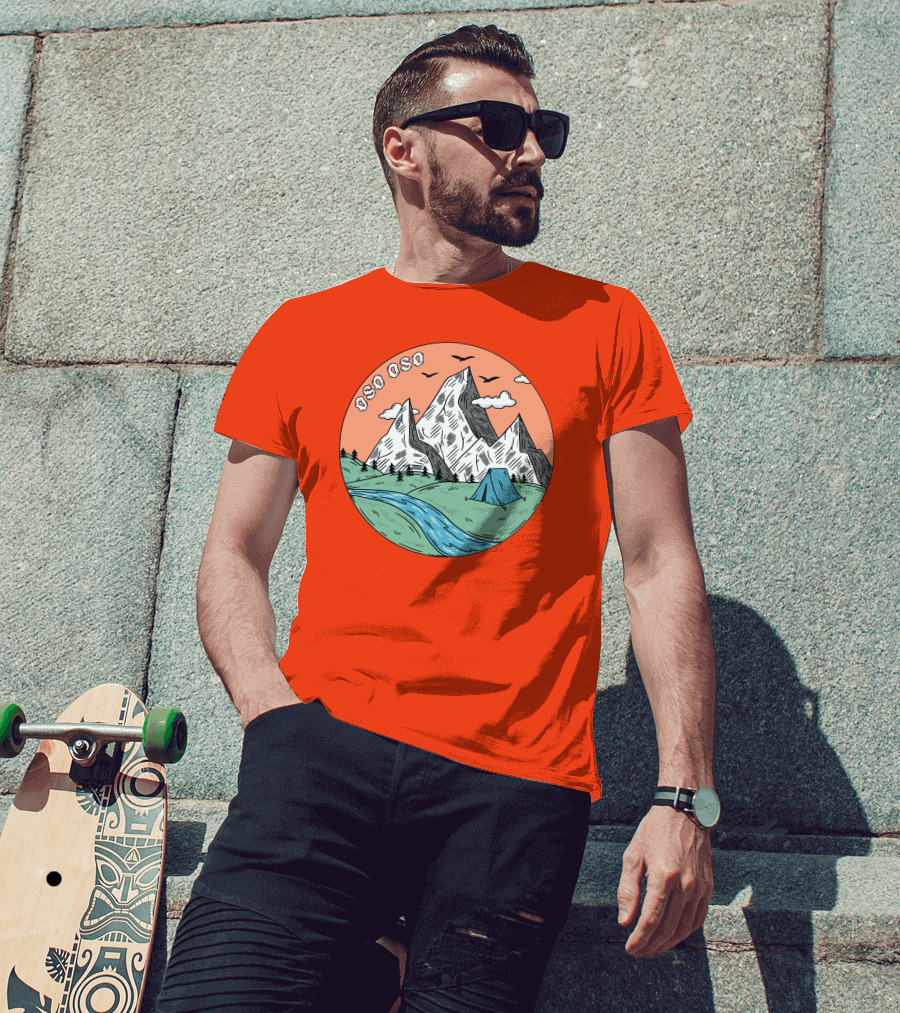 Christine Oso Oso River Tent Camping Mountains T-Shirt
