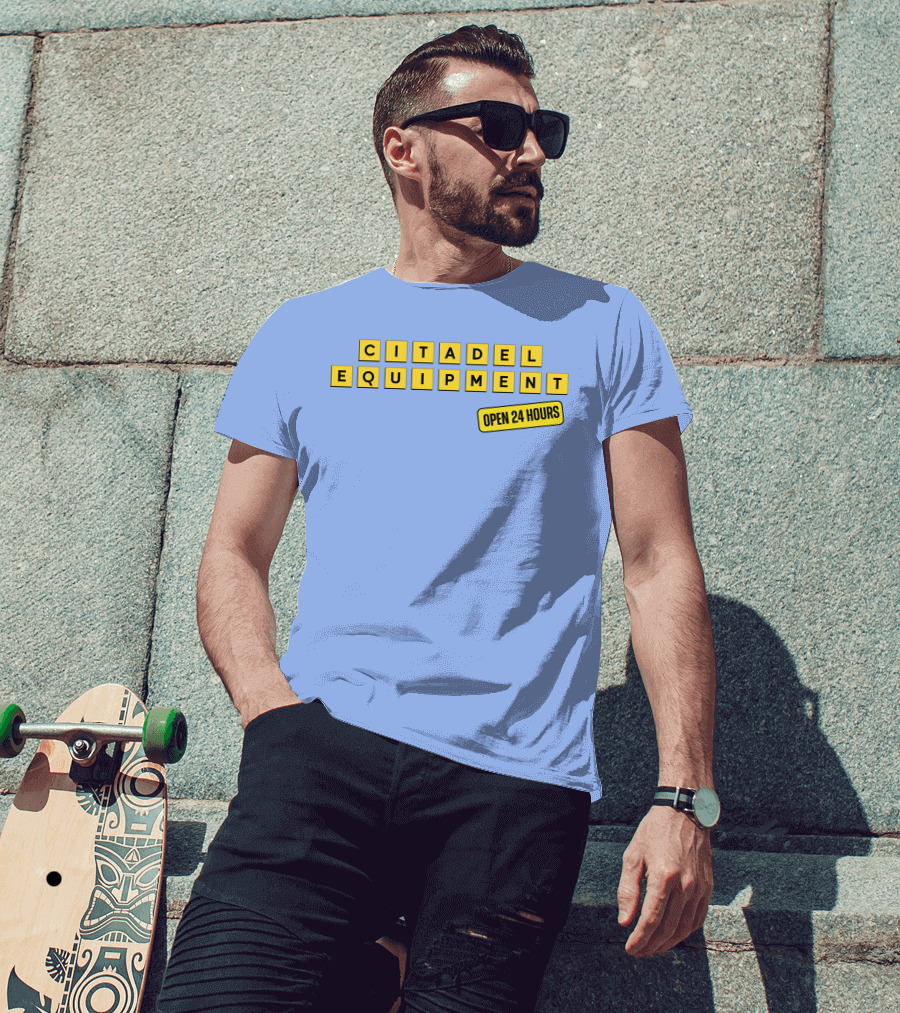 Citadel Equipment Open 24 Hours Kevin Yeager T-Shirt