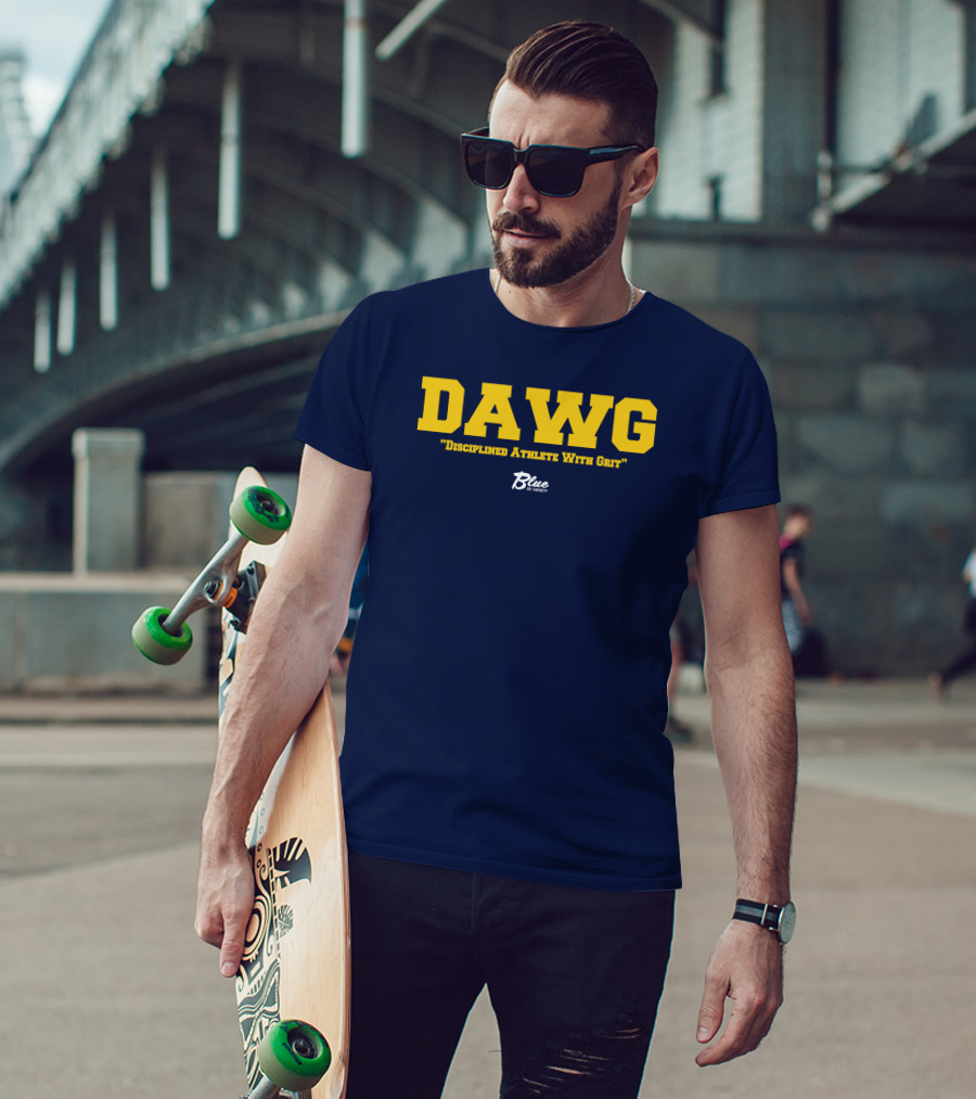 DAWG Disciplined Athlete With Grit Blue By Ninety T-Shirt