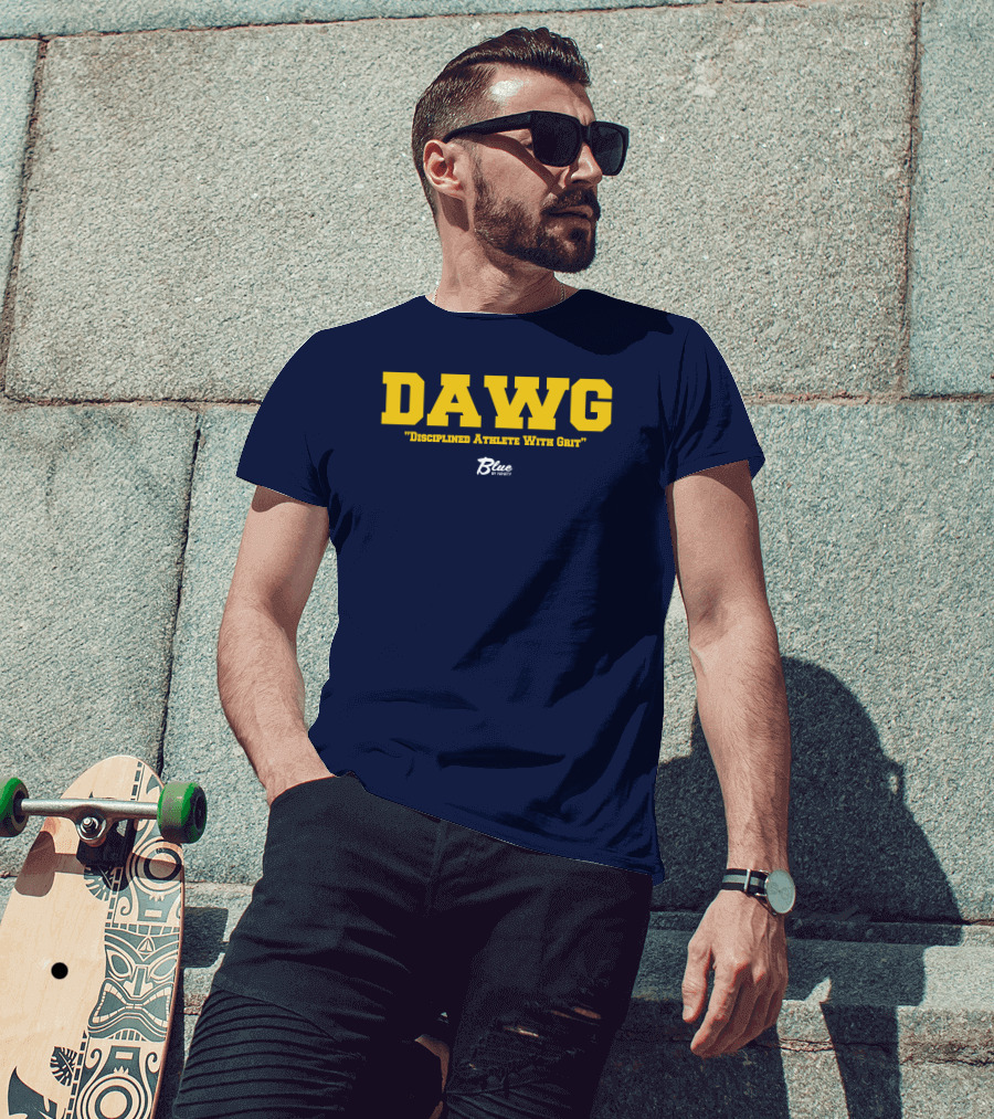 DAWG Disciplined Athlete With Grit Blue By Ninety T-Shirt