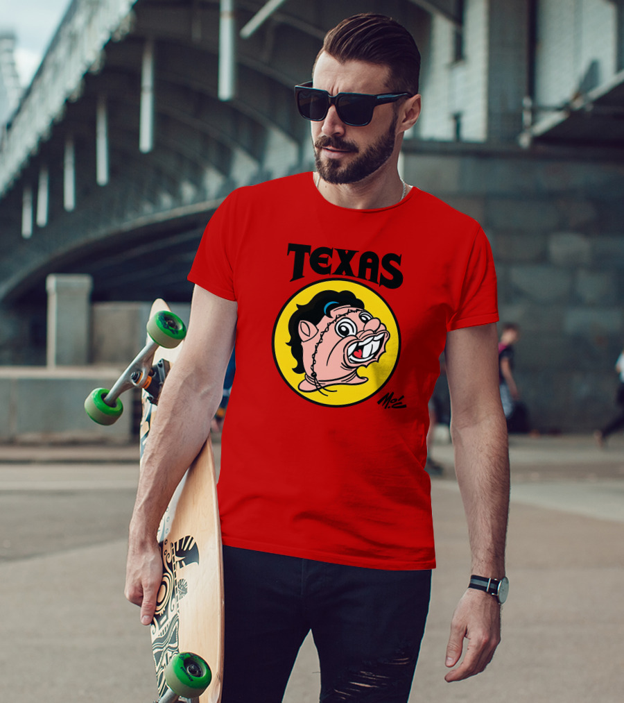 Texas Moc Heather Buckley Mo'e Cartoon T-Shirt