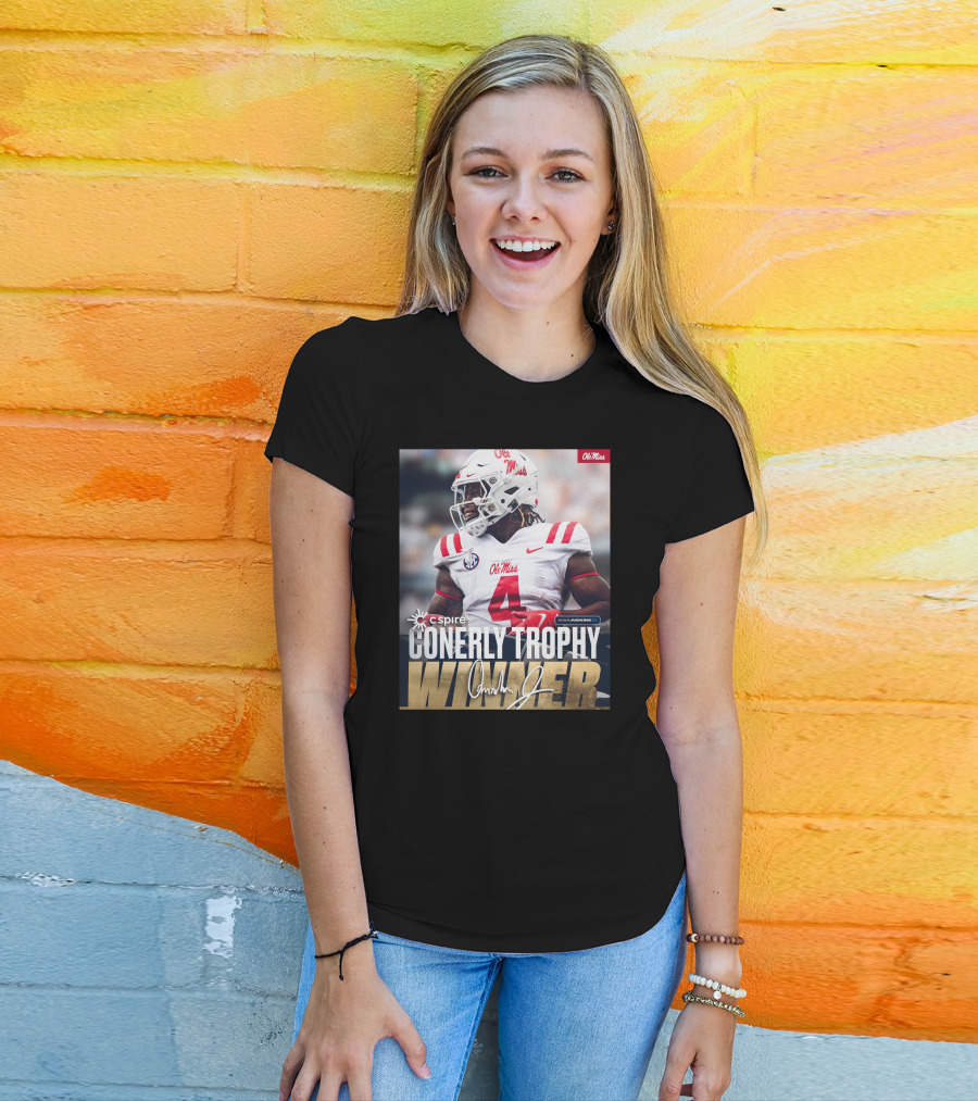 C Spire Conerly Trophy Winner Ole Miss Quinshon Judkins T-Shirt