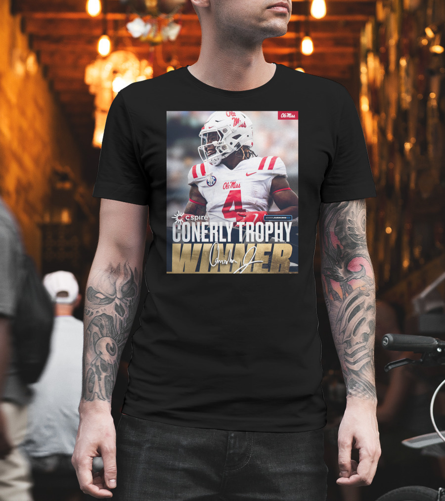 C Spire Conerly Trophy Winner Ole Miss Quinshon Judkins T-Shirt