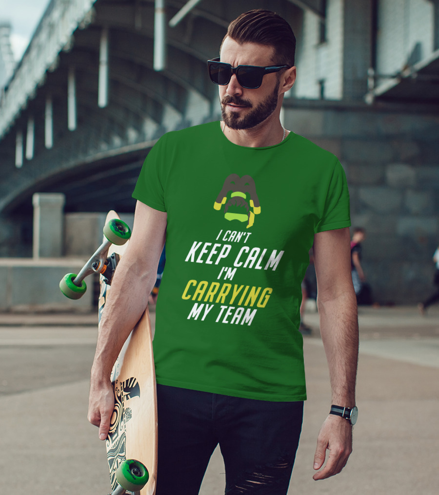 I Can't Keep Calm I'm Carrying My Team Gaming Themed T-Shirt