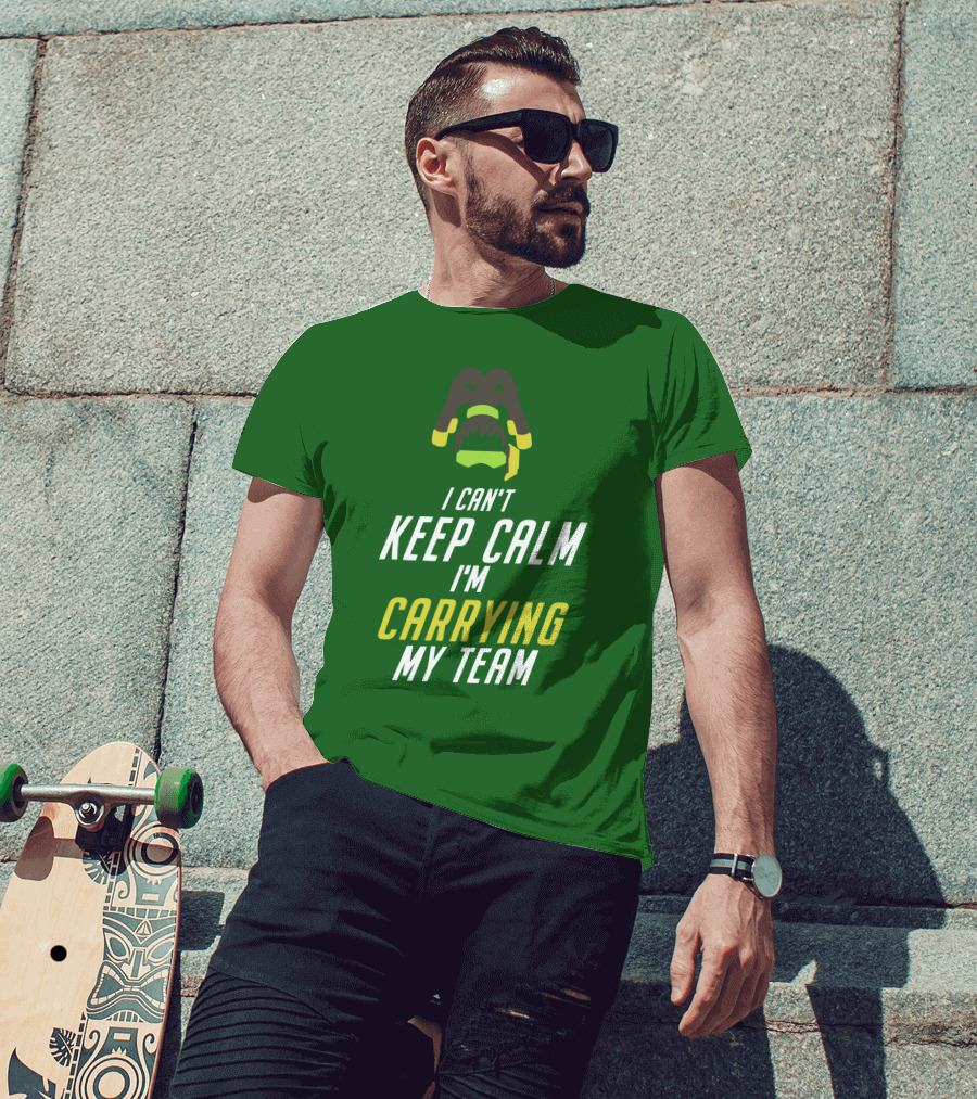 I Can't Keep Calm I'm Carrying My Team Gaming Themed T-Shirt