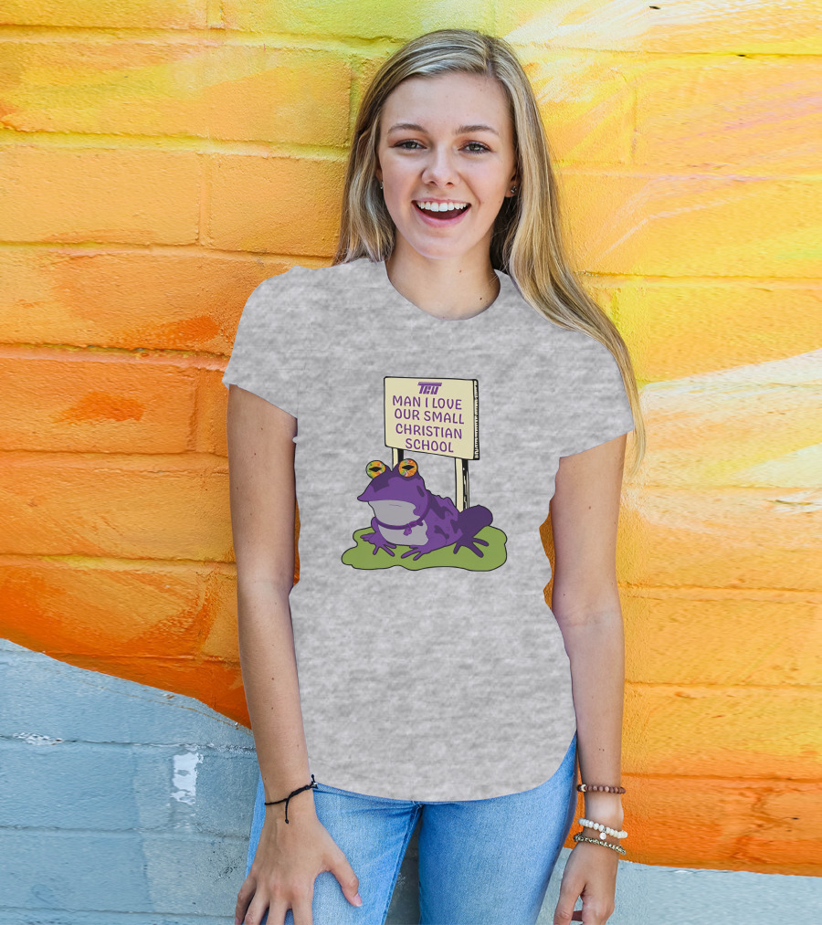 TCU Hypnotoad Man I Love Our Small Christian School Frog T-Shirt