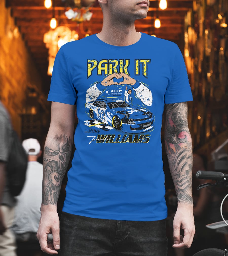 Park It Josh Williams Alloy Employer Services Race Car 92 Williams T-Shirt