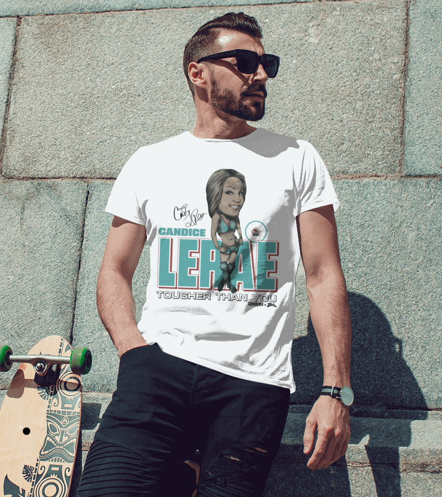Candice Lerae Tougher Than You Clotheslined X Dynamite Kid Caricature T-Shirt