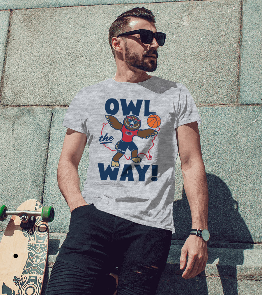Owlsey Basketball Owl The Way Florida Atlantic T-Shirt