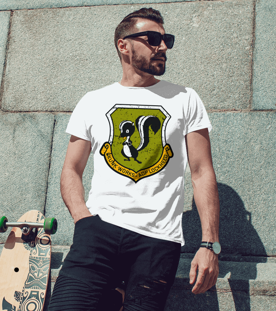 Mrs Poindexter Skunk Works ADP Lockheed Emblem T-Shirt