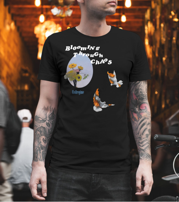 Darren Waller Blooming Through Chaos Civilregime Sunflowers and Burning Doves T-Shirt Darren Waller Blooming Through Chaos Civilregime Sunflowers and Burning Doves T-Shirt